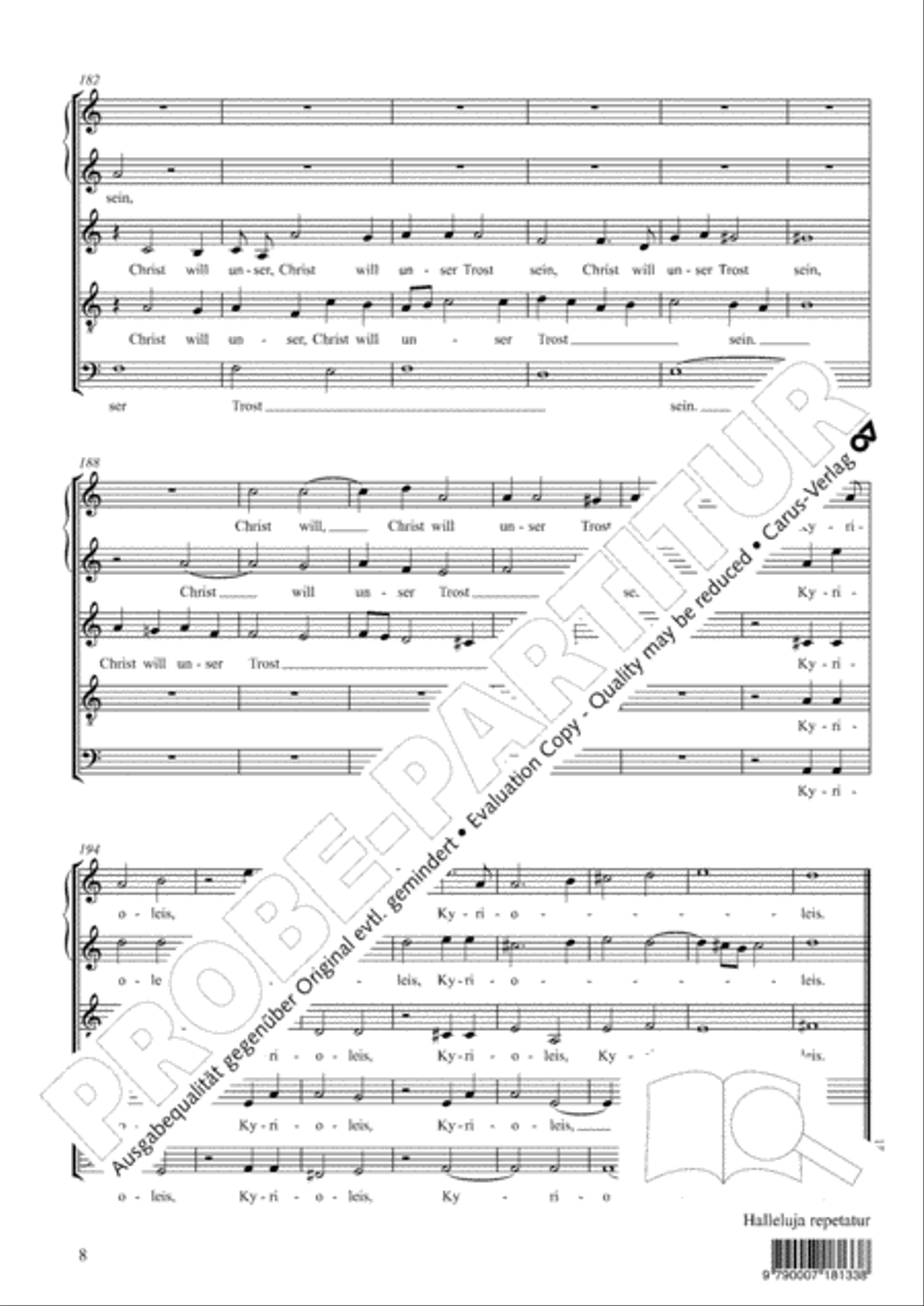 Halleluja, Christ ist erstanden (Halleluja. Christ ist erstanden) SSATB scores gallery preview page 9