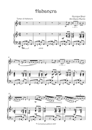 Bizet Carmen. Habanera "L'amour est un oiseau rebelle" arranged for Alto Saxophone & Piano