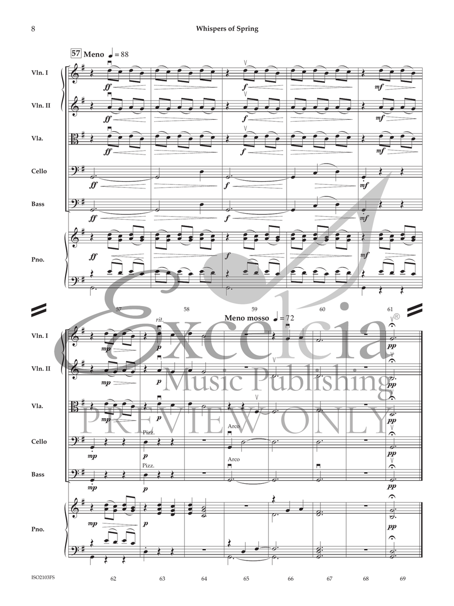 Whispers of Spring String Orchestra scores gallery preview page 7