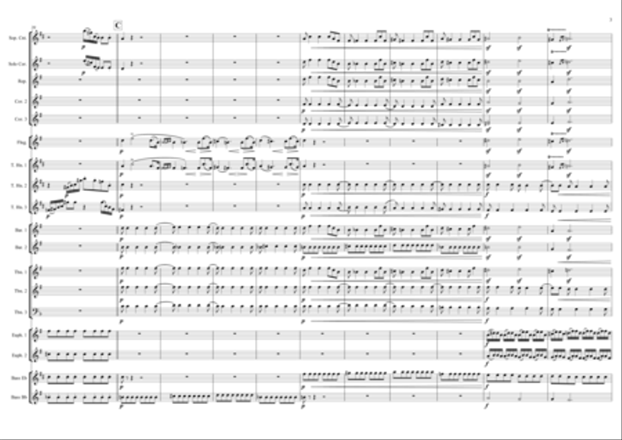 Beethoven Sonata 14 (Op 27 No. 2) Movement 3 - Presto Agitato Brass Band scores gallery preview page 3