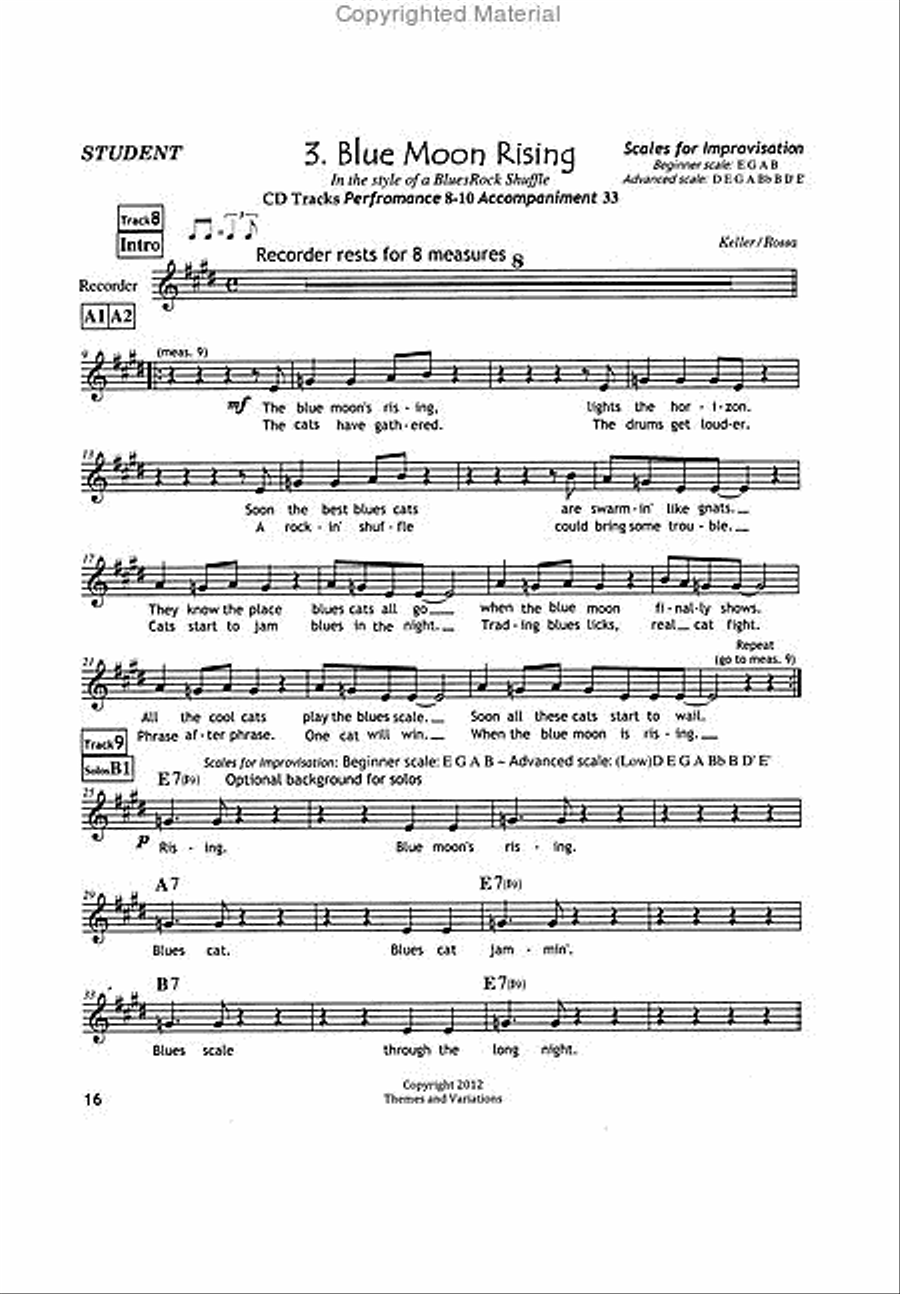 Blues Cats Recorder Recorder scores gallery preview page 4