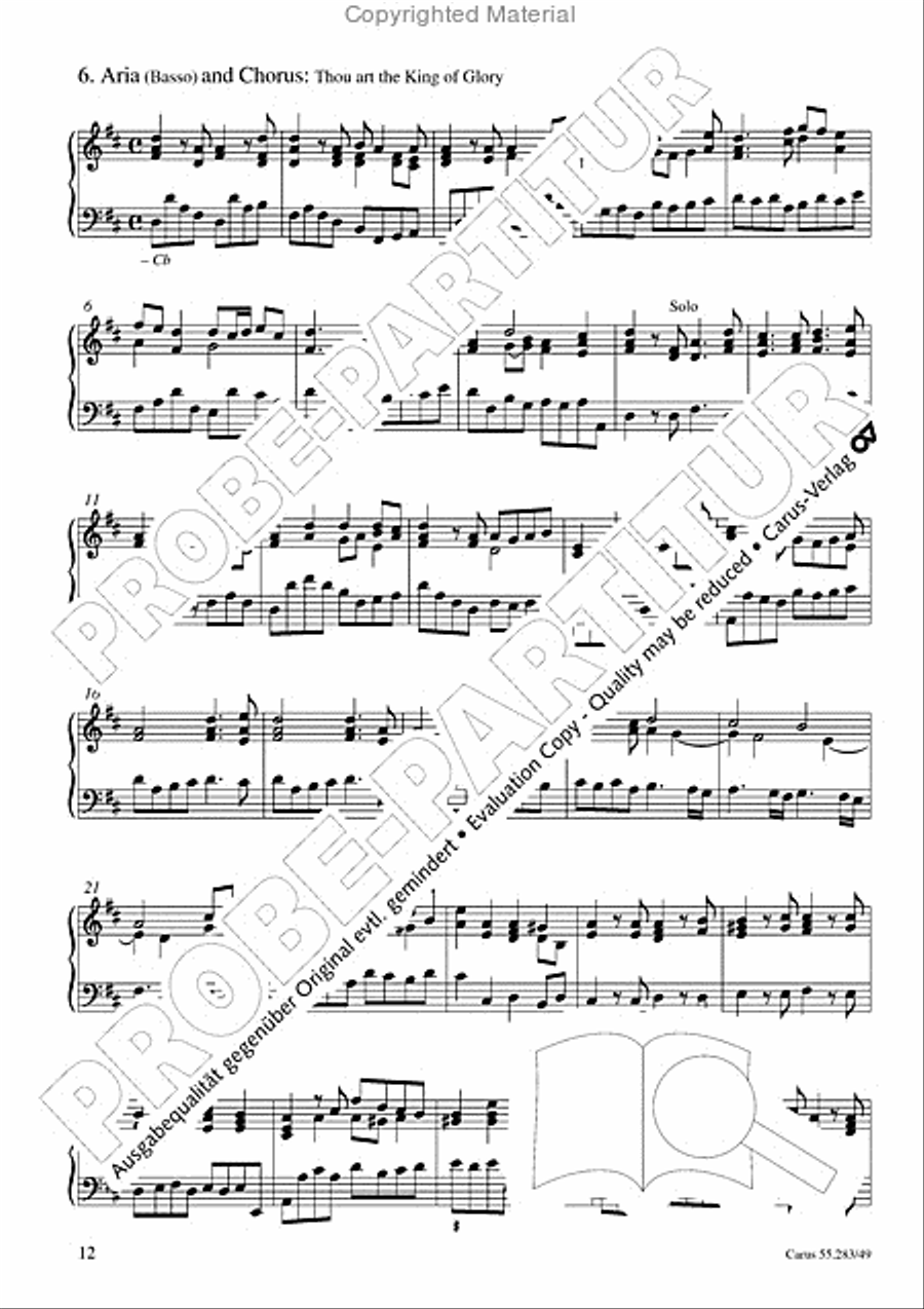 Te Deum for the Victory of Dettingen Organ scores gallery preview page 13
