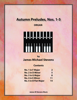 Book cover for Autumn Preludes for Organ, Nos. 1-5