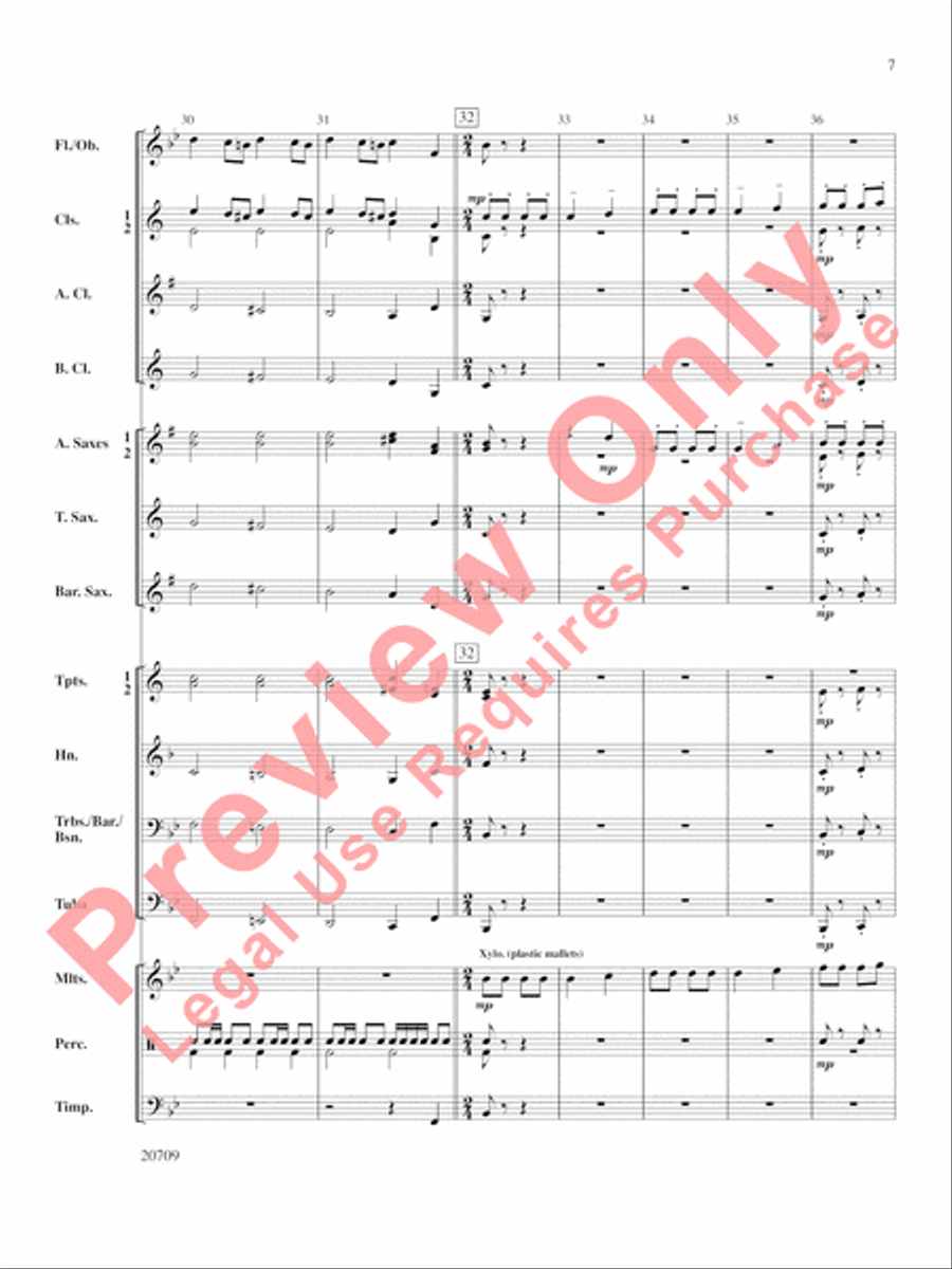 Academic Festival Overture Concert Band scores gallery preview page 8