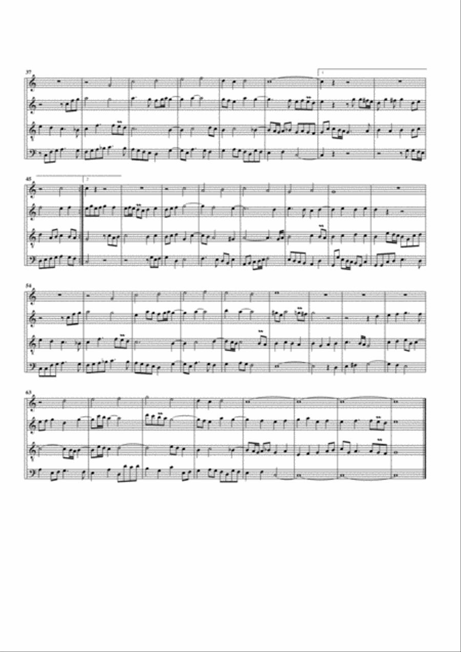 Er spricht der Unweisen Mund wohl (arrangement for 4 recorders) Recorder scores gallery preview page 2