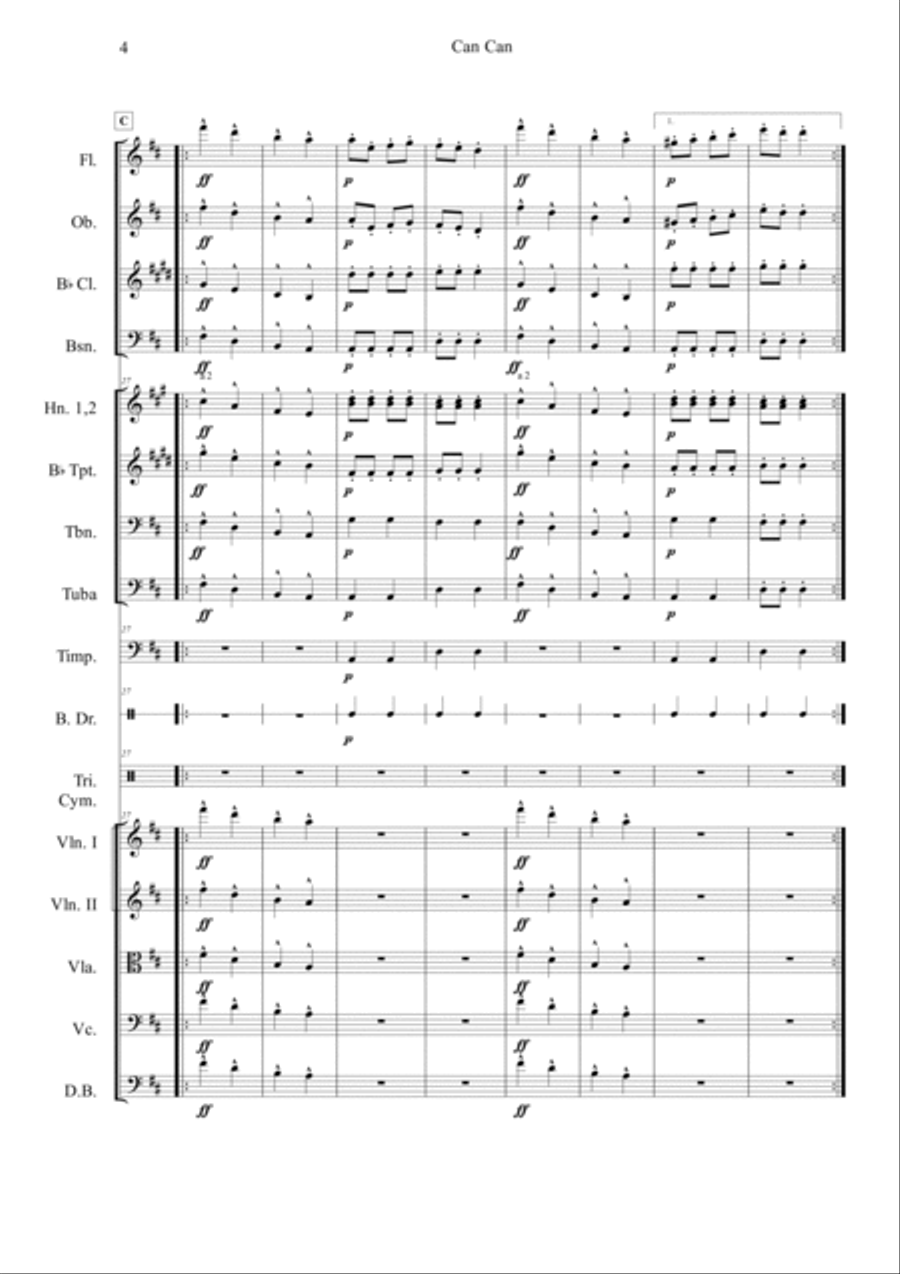 Can Can (from Orpheus in the Underworld) Orchestra scores gallery preview page 4