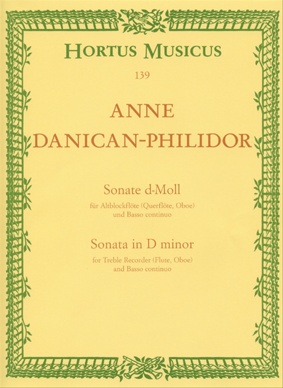 Sonate for Treble Recorder (Flute, Oboe) and Basso continuo d minor