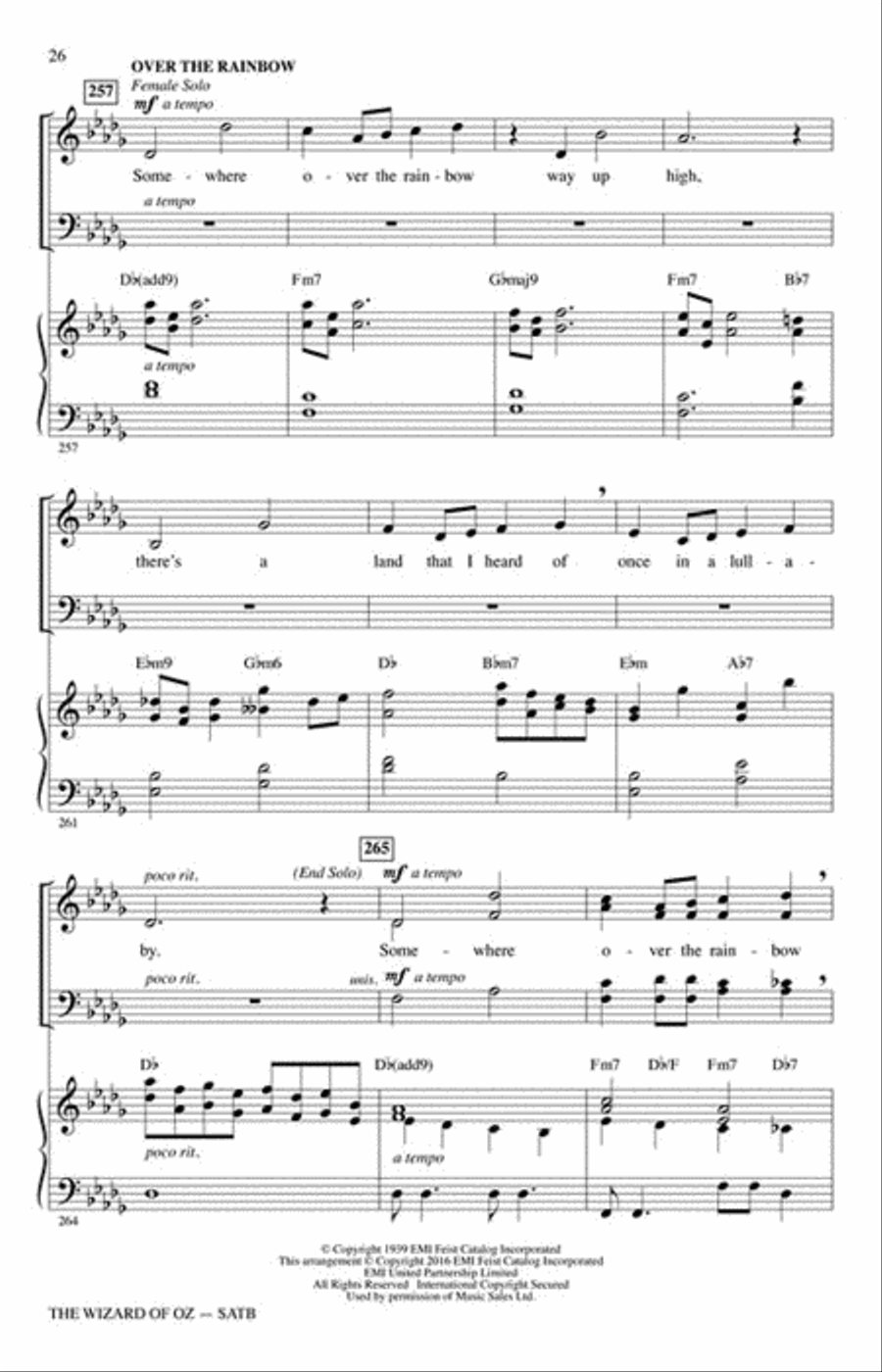The Wizard of Oz 4-Part scores gallery preview page 7
