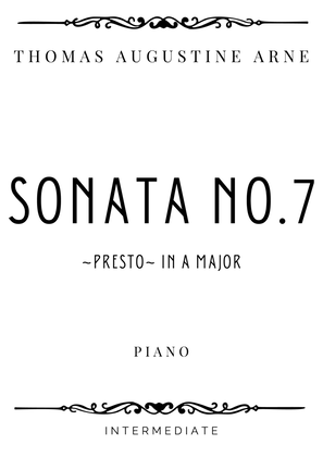 Arne - Presto from Sonata No. 7 in A Major - Intermediate