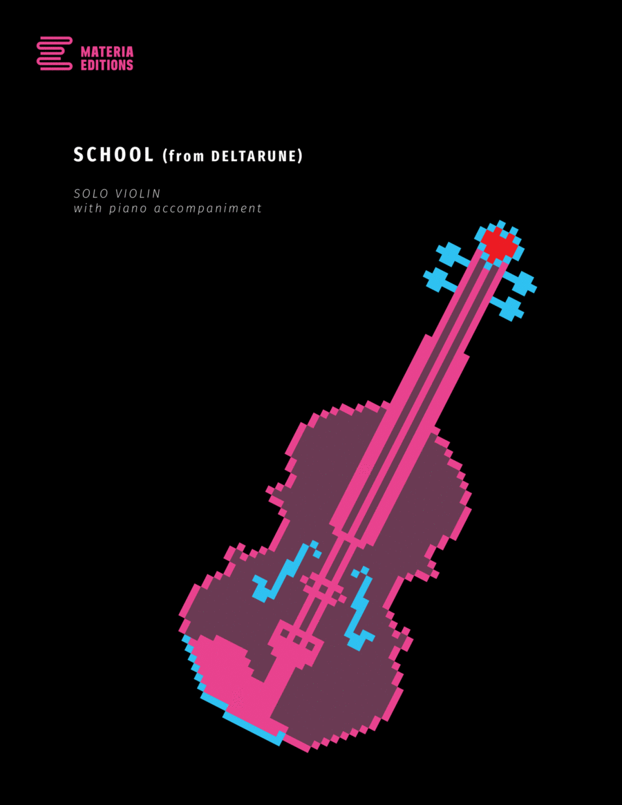 School (from DELTARUNE) (for Solo Violin with Piano Accompaniment) Violin Solo scores gallery preview page 1