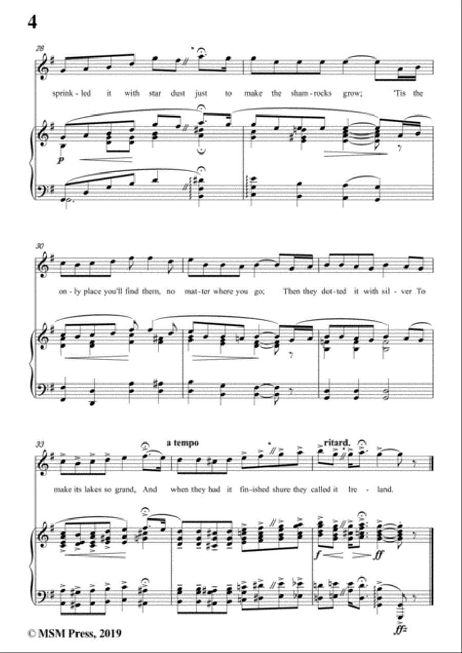 Ernest R. Ball-Little Bit of Heaven,in b minor,for Voice and Piano Voice Solo scores gallery preview page 6