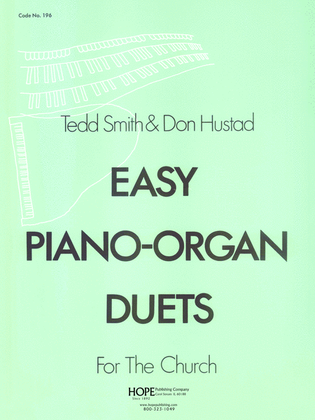 Book cover for Easy Piano-Organ Duets-Digital Download