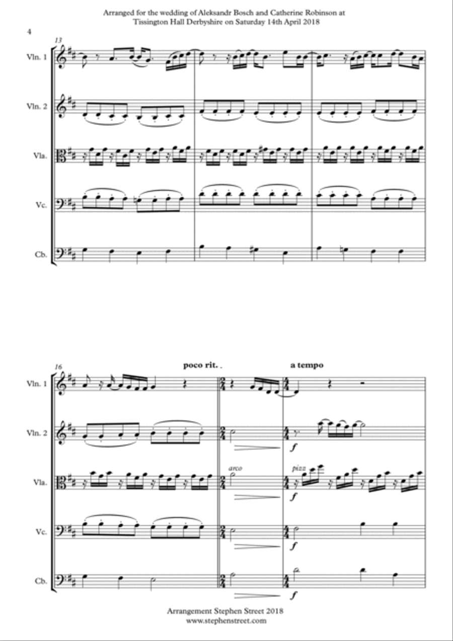 I Will Be Here String Quintet scores gallery preview page 4