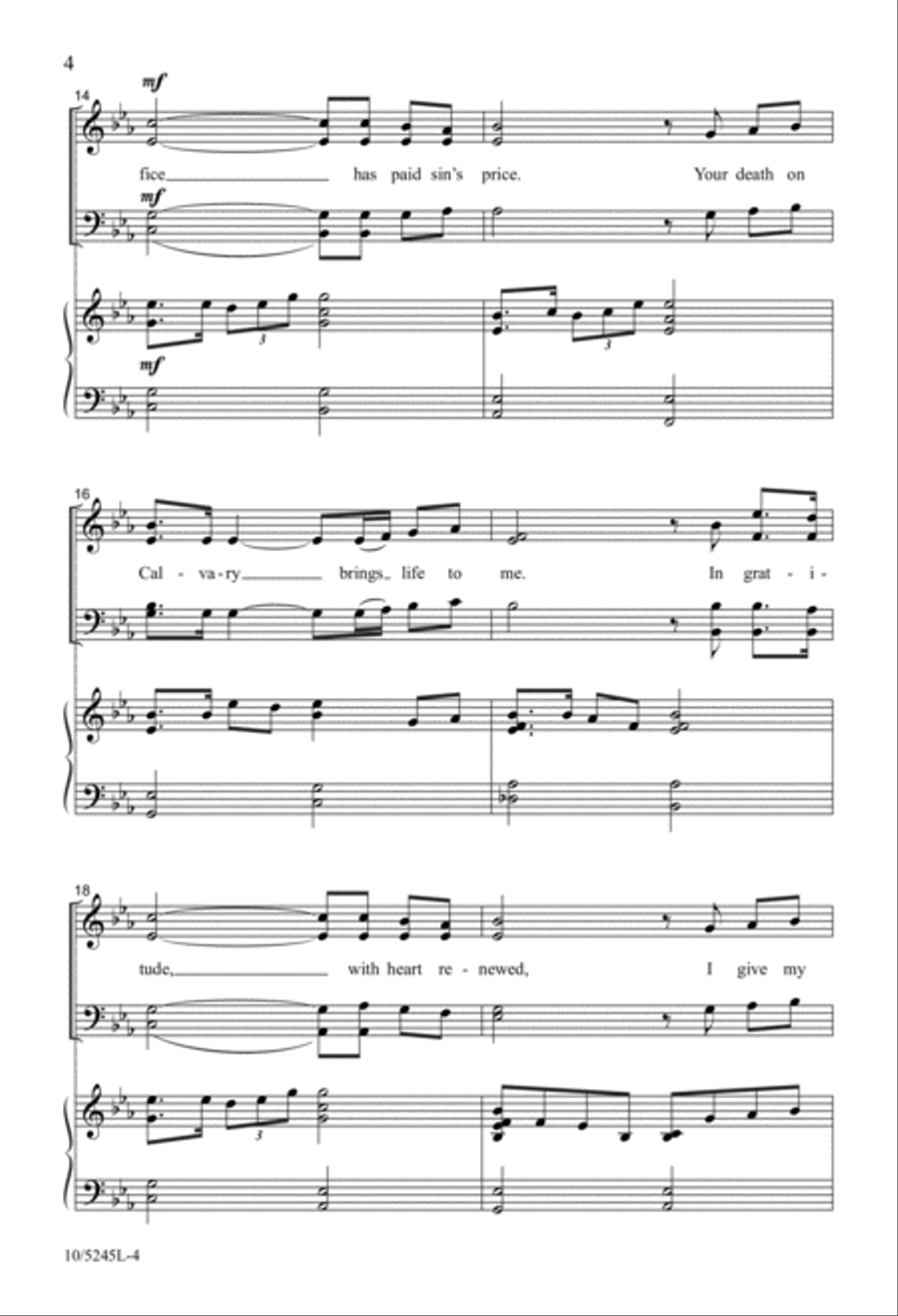 I Will Follow You 4-Part scores gallery preview page 4