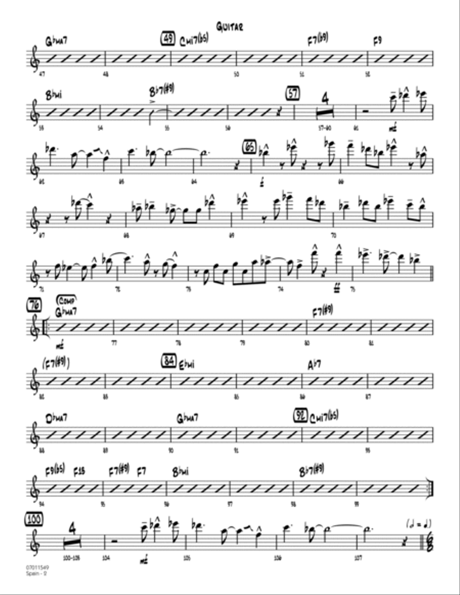 Spain - Guitar Spain - Guitar Part scores gallery preview page 2