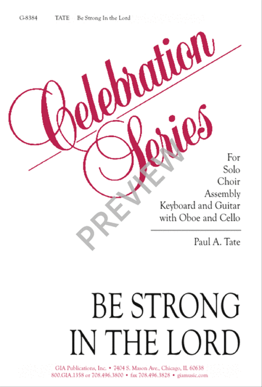 Be Strong In the Lord 4-Part scores gallery preview page 1
