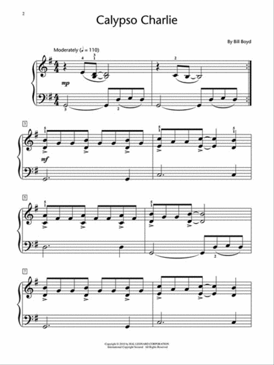 Calypso Charlie Calypso Charlie Piano Method scores gallery preview page 2