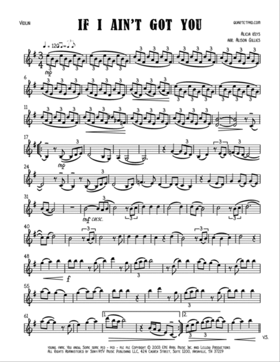 If I Ain't Got You String Duet scores gallery preview page 4