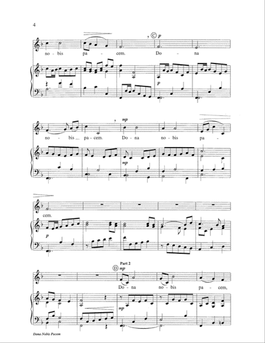 Dona Nobis Pacem Choir scores gallery preview page 4