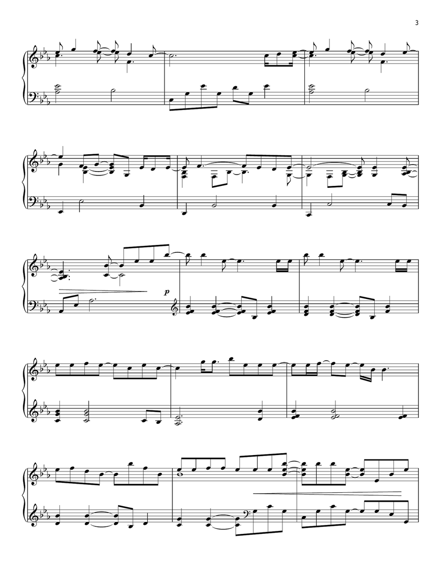 You're Beautiful Piano Solo scores gallery preview page 3