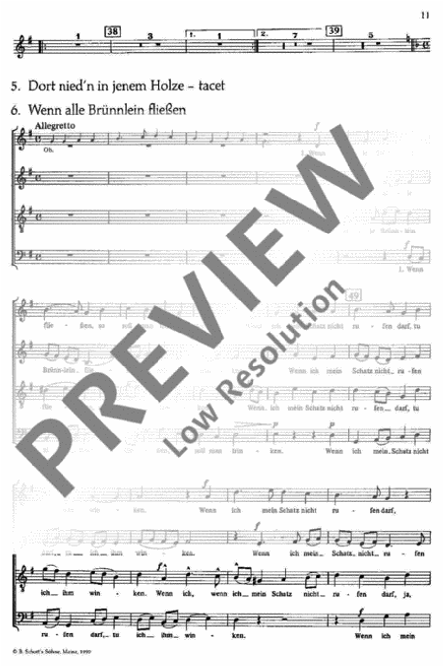 Die Brünnlein, die da fließen 4-Part scores gallery preview page 12