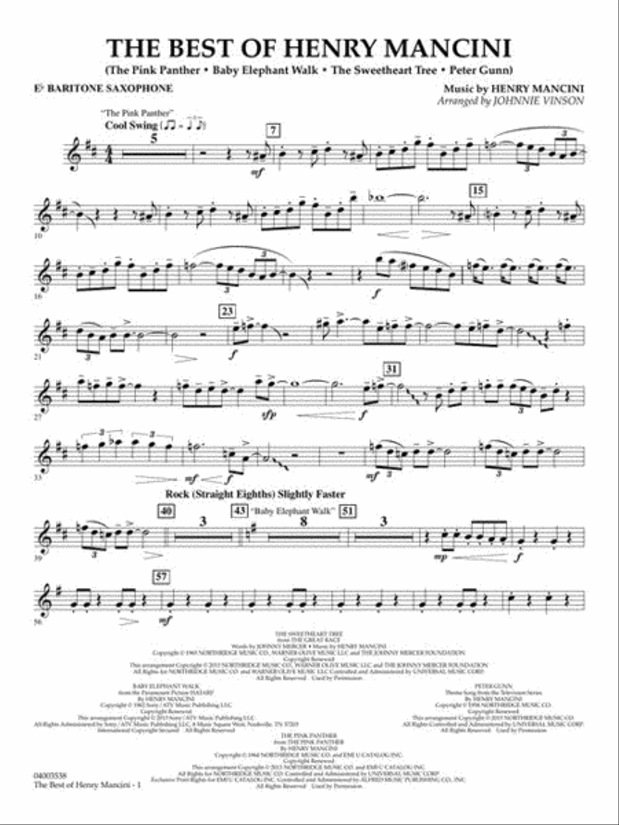 The Best of Henry Mancini Concert Band scores gallery preview page 5