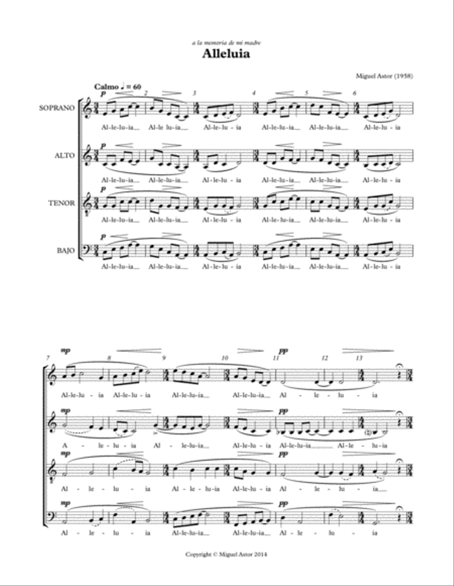 Alleluia 4-Part scores gallery preview page 2