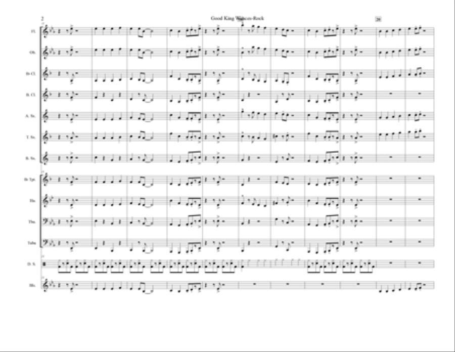Good King Wences-Rock Good King Wences-Rock Concert Band scores gallery preview page 2