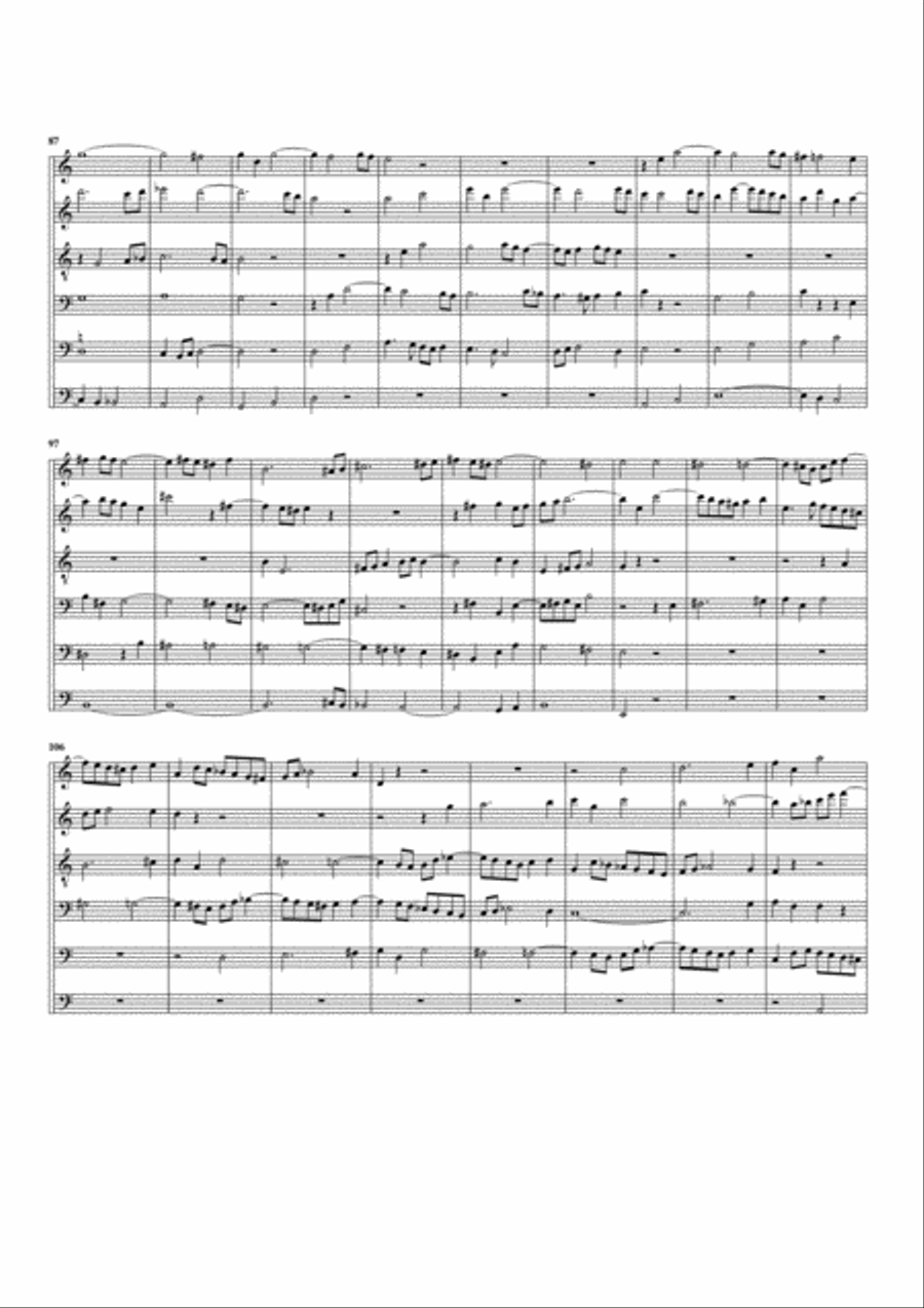 Ricercar a6 from Musikalisches Opfer, BWV 1079 (arrangement for 6 recorders) Large Ensemble scores gallery preview page 4
