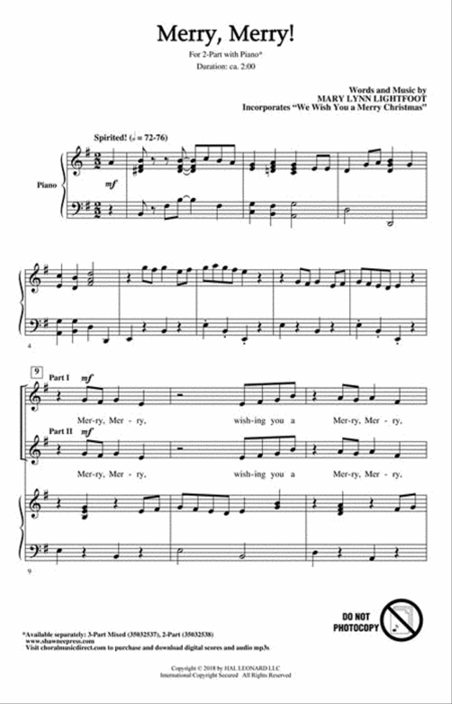 Merry, Merry! Choir scores gallery preview page 2