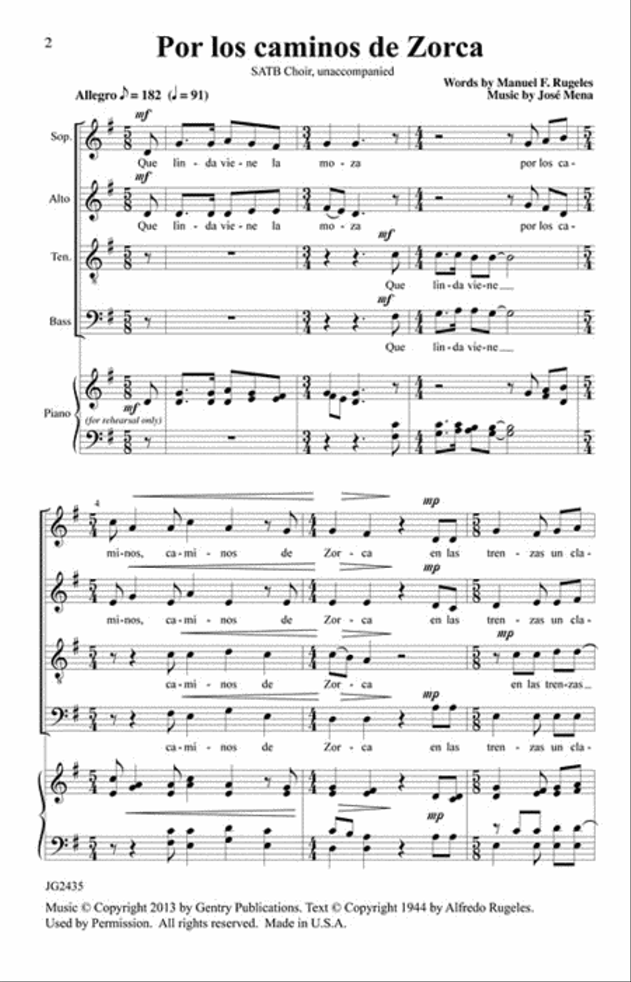 Por Los Caminos Por Los Caminos 4-Part scores gallery preview page 2
