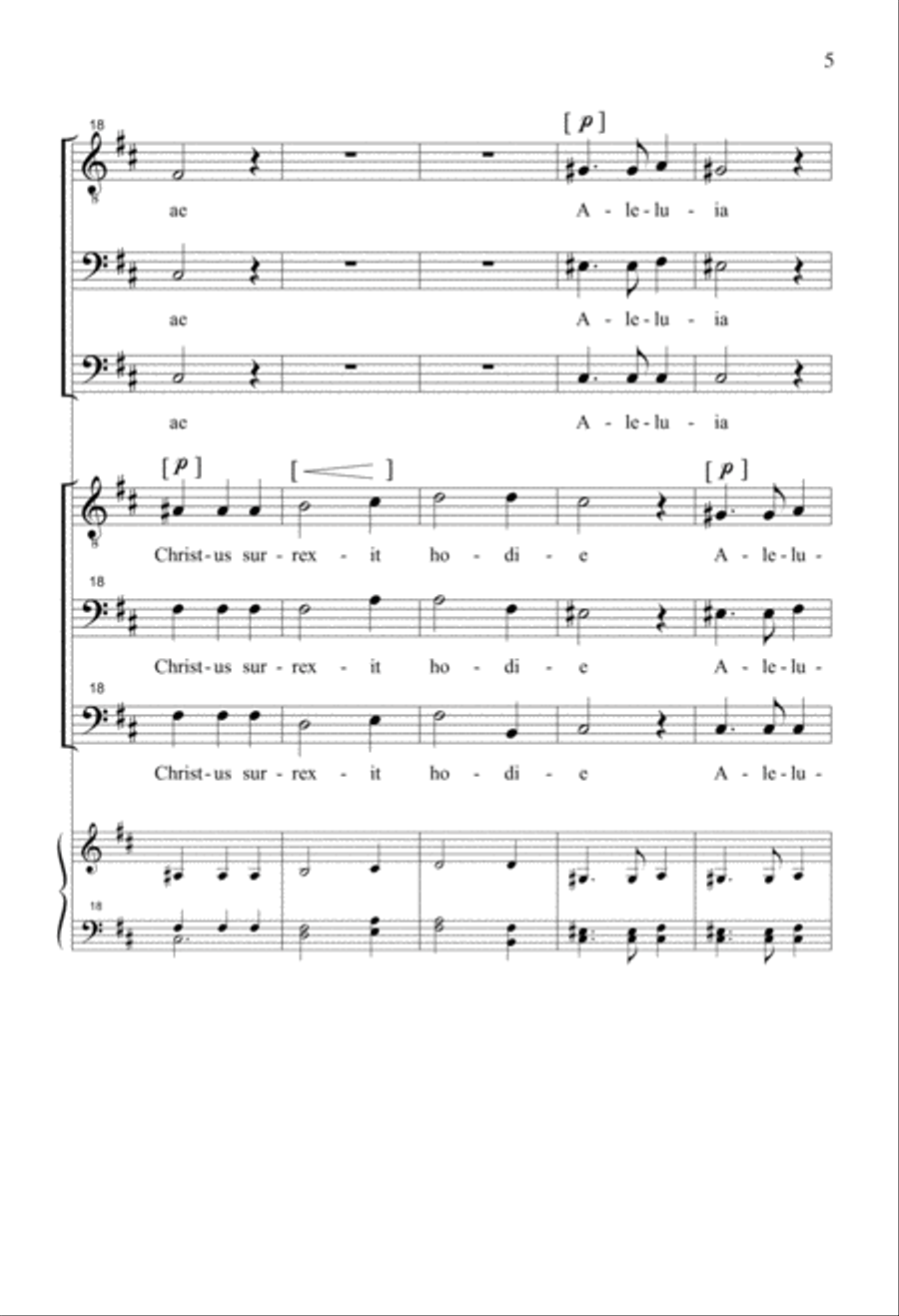 O Filii Et Filiae TTBB scores gallery preview page 4