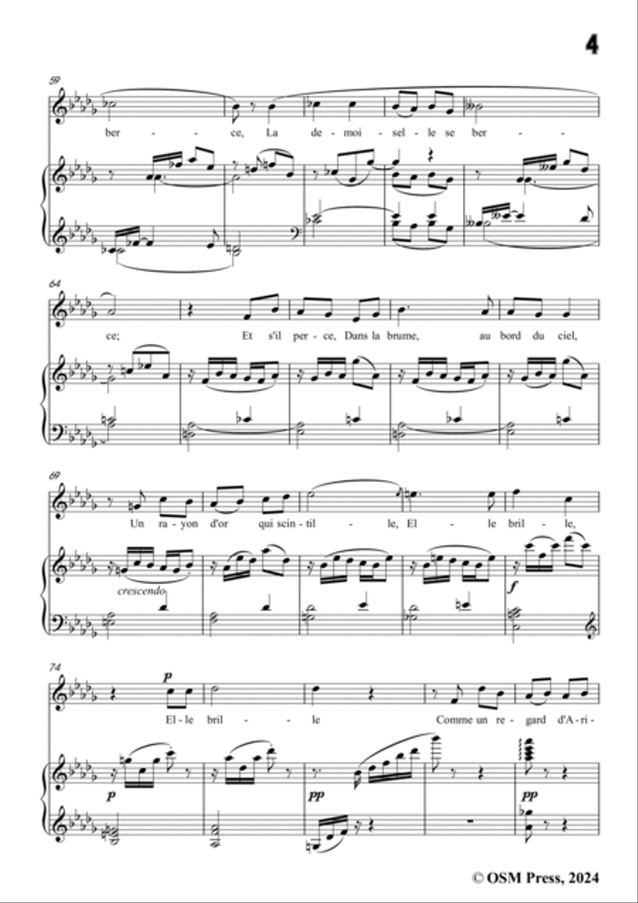 Paladilhe-La Libellule,in D flat Major Voice scores gallery preview page 5
