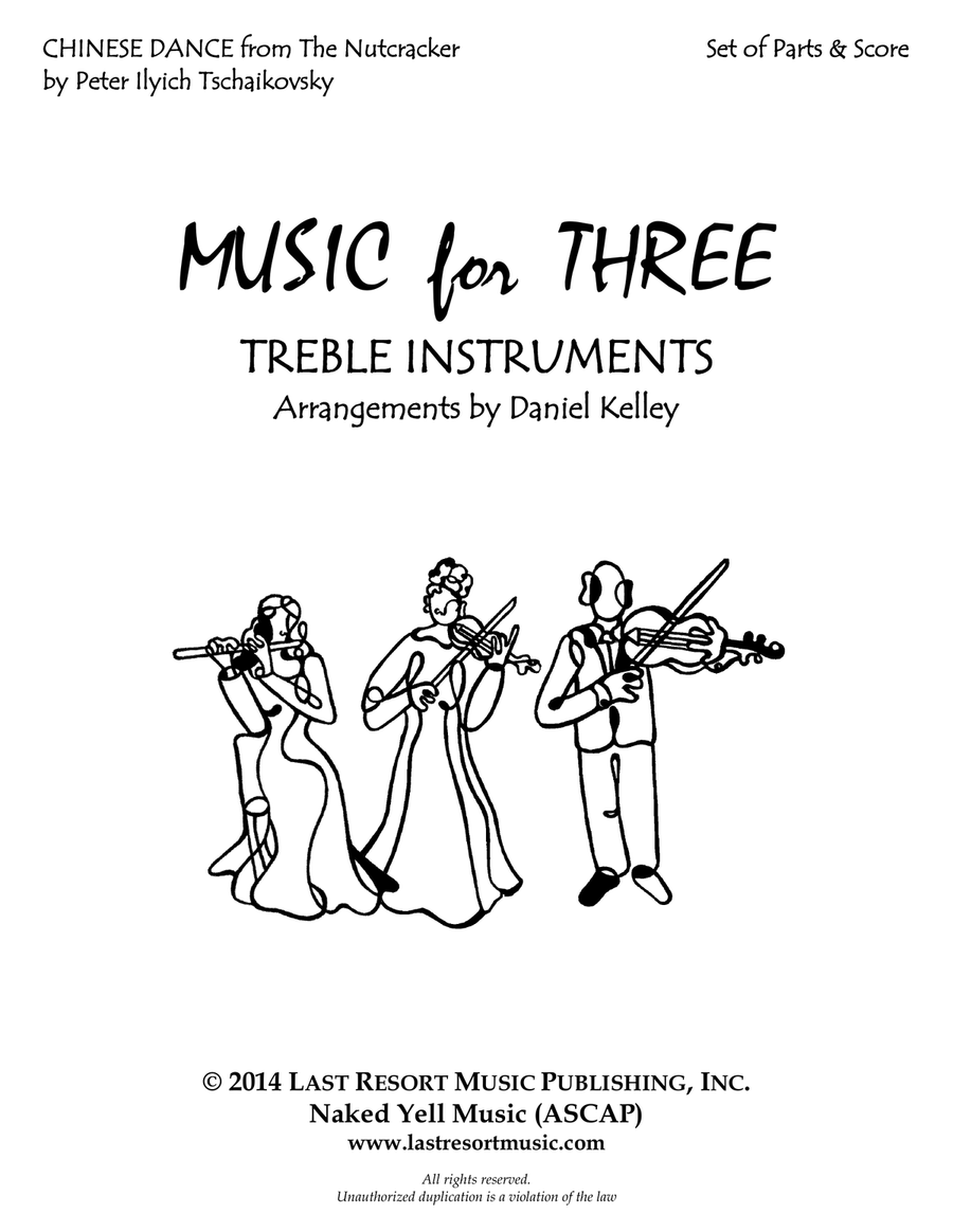 Dance of the Sugar Plum Fairy from The Nutcracker for Woodwind Trio (Flute, Oboe, Clarinet) Small Ensemble scores gallery preview page 3