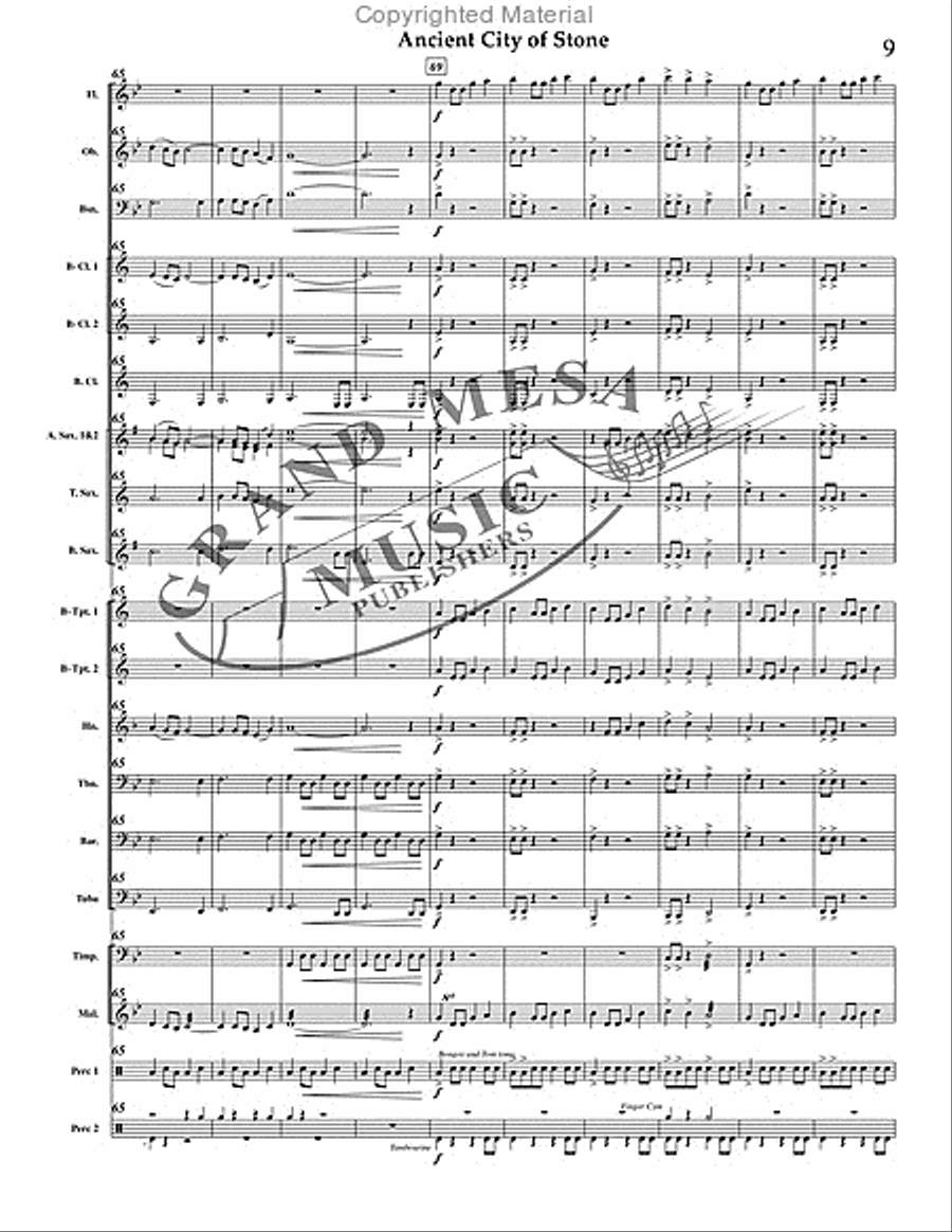 Ancient City of Stone Concert Band scores gallery preview page 10