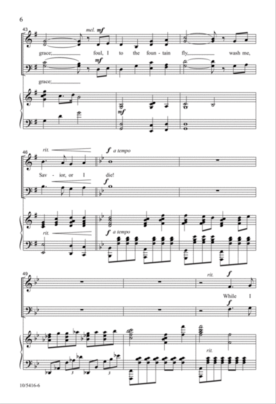 Rock of Ages, Cleft for Me 4-Part scores gallery preview page 6