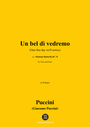 G. Puccini-Un bel dì vedremo(One fine day we'll notice),Act II,in B Major