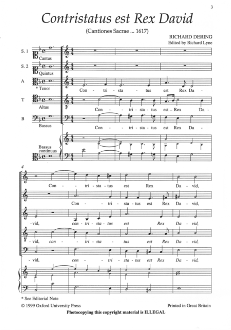 Constristatus est Rex David 4-Part scores gallery preview page 2