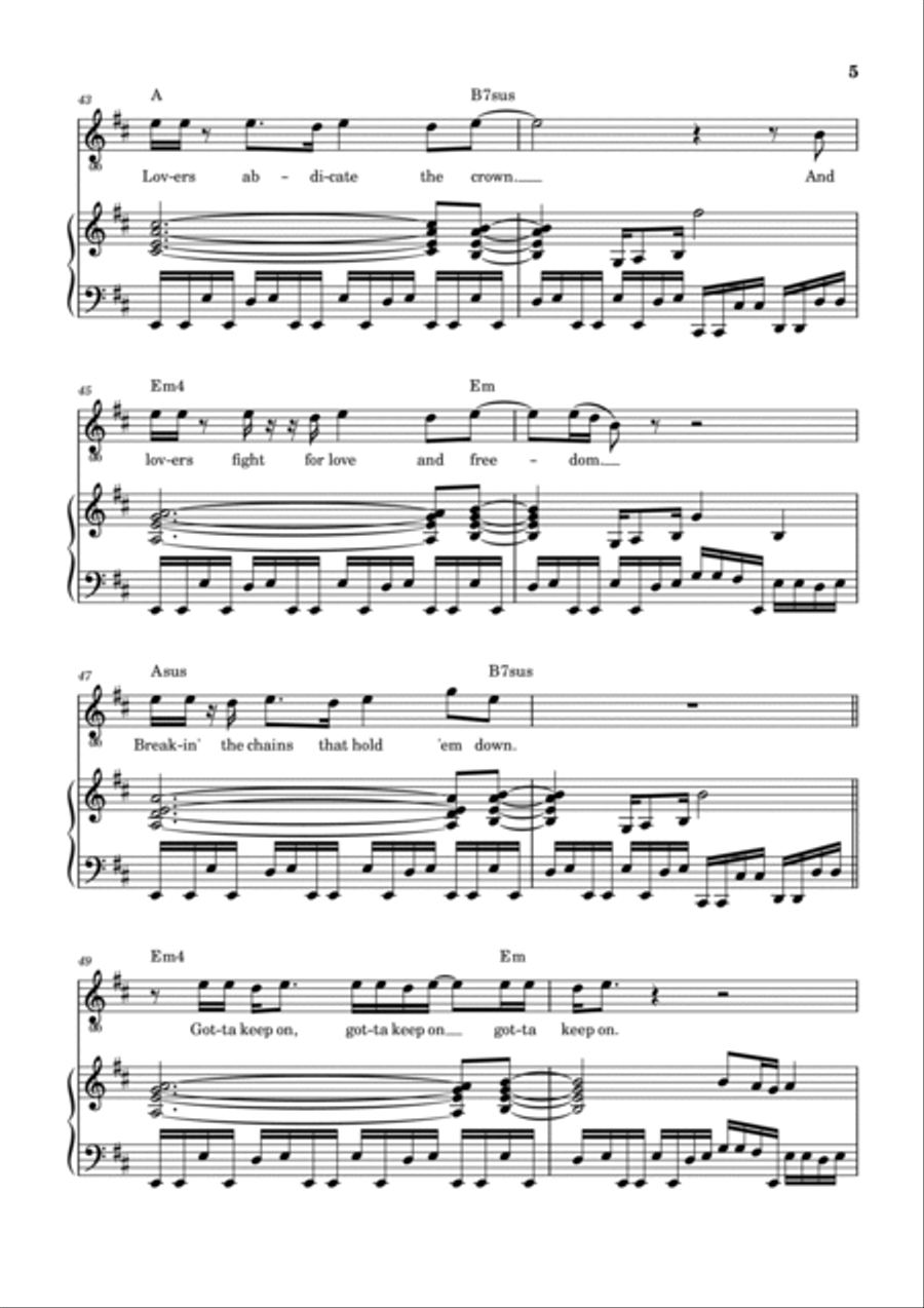 Raging Waters Piano, Vocal, Guitar scores gallery preview page 6