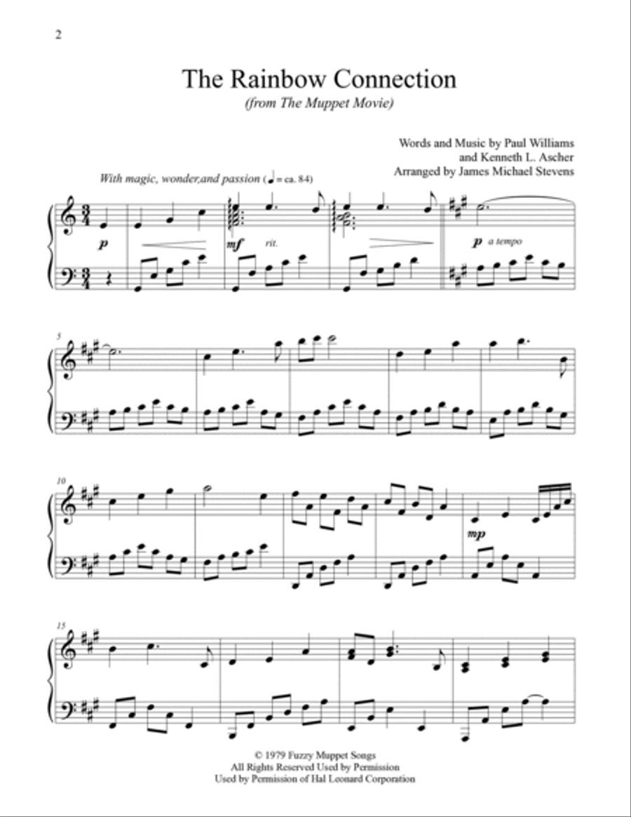 The Rainbow Connection Piano Solo scores gallery preview page 2