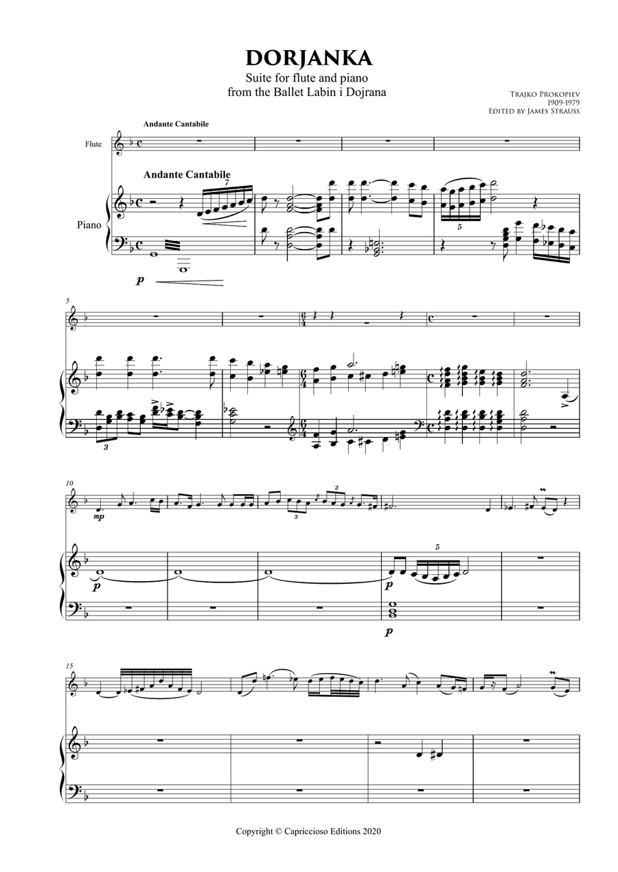 DOJRANKA - Suite for flute and piano from the Ballet Labin i Dojrana Flute Solo scores gallery preview page 2