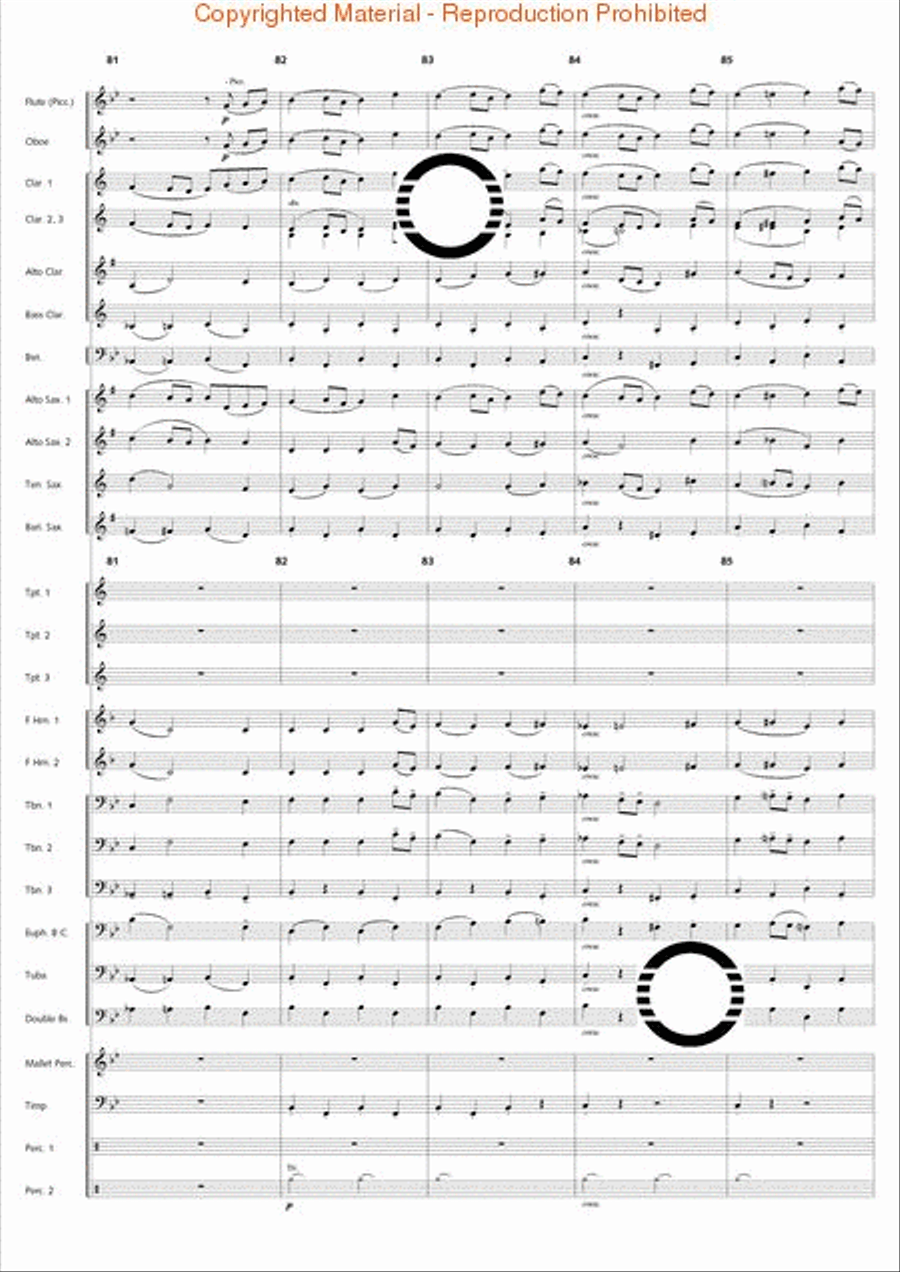 Academic Festival Overture Concert Band scores gallery preview page 18