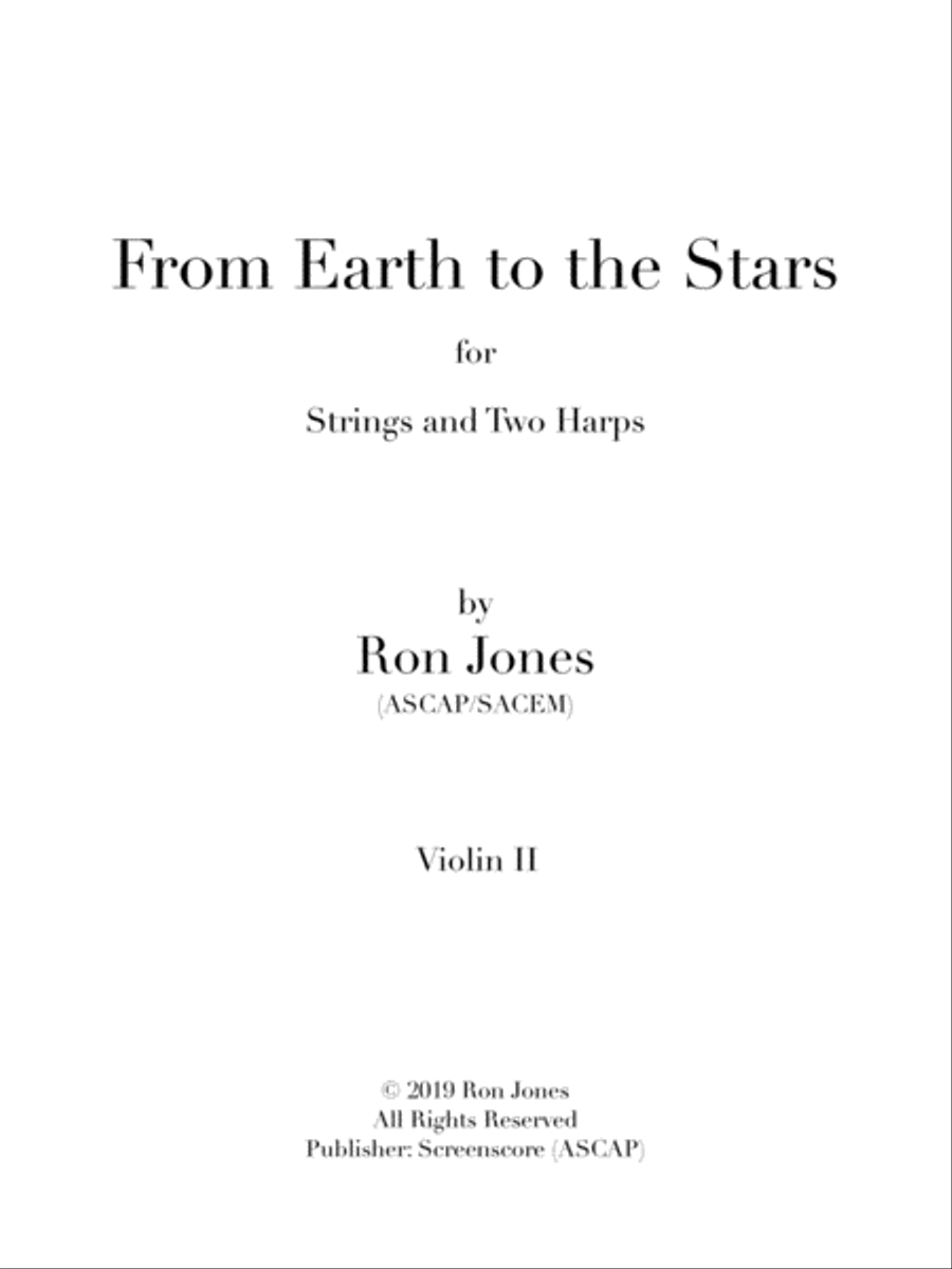 From Earth to the Stars for Strings and Two Harps String Orchestra scores gallery preview page 1