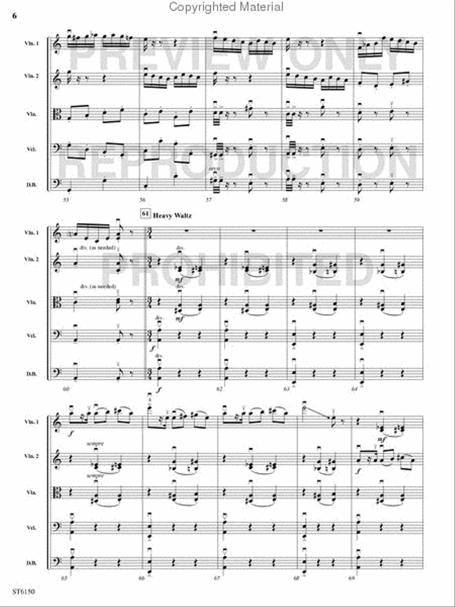 Variations on Paganini String Orchestra scores gallery preview page 5