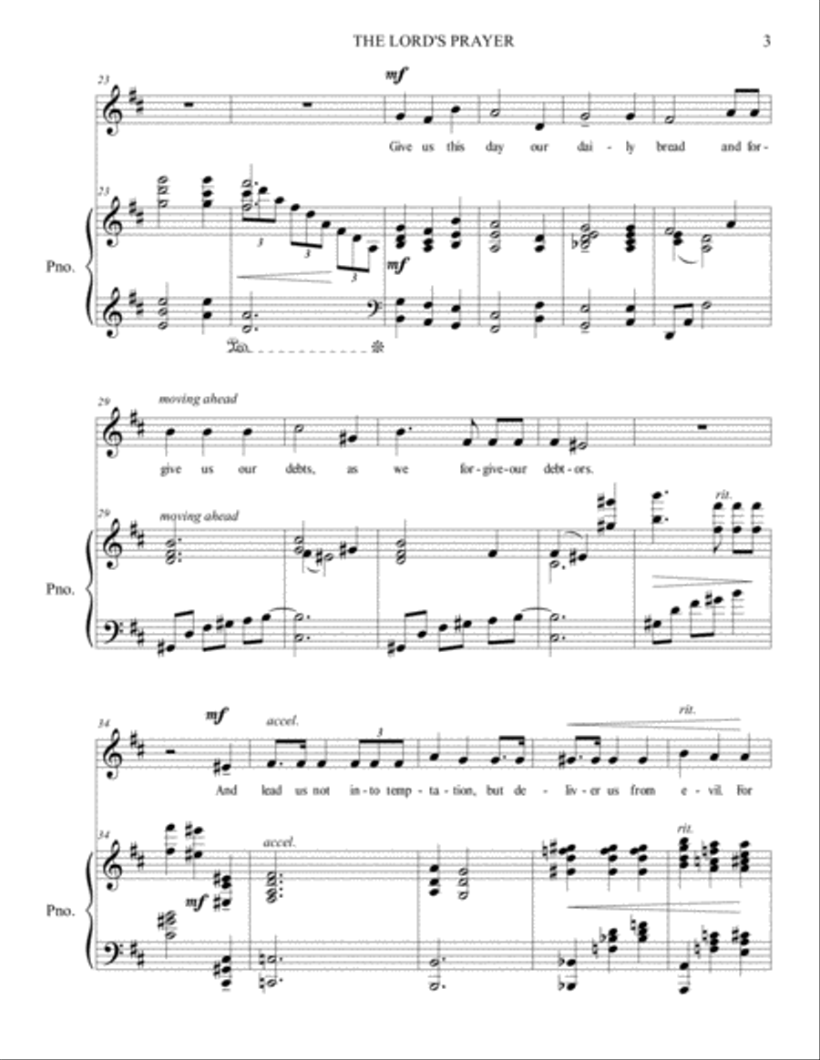 The Lord's Prayer The Lord's Prayer High Voice scores gallery preview page 3