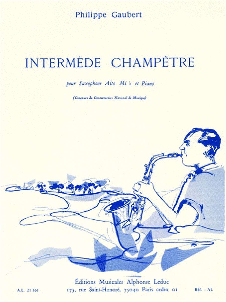 Intermede Champetre (saxophone-alto & Piano) Saxophone scores gallery preview page 1