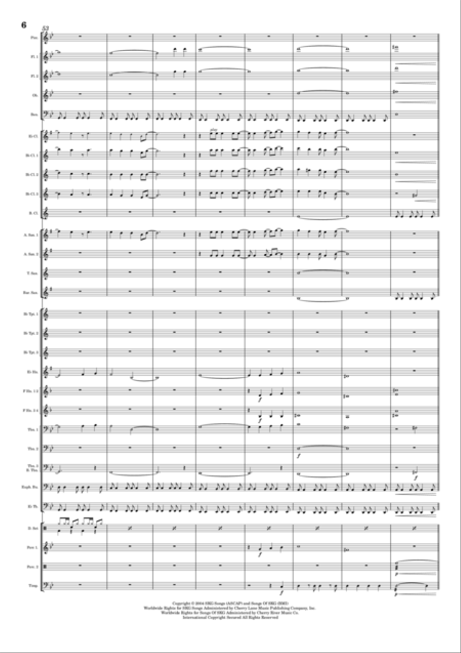 Fairy Godmother Song Concert Band scores gallery preview page 6