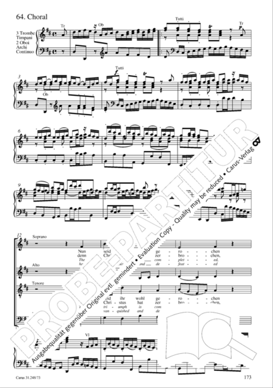 Christmas Oratorio (Weihnachtsoratorium, Teile IV-VI) 4-Part scores gallery preview page 94