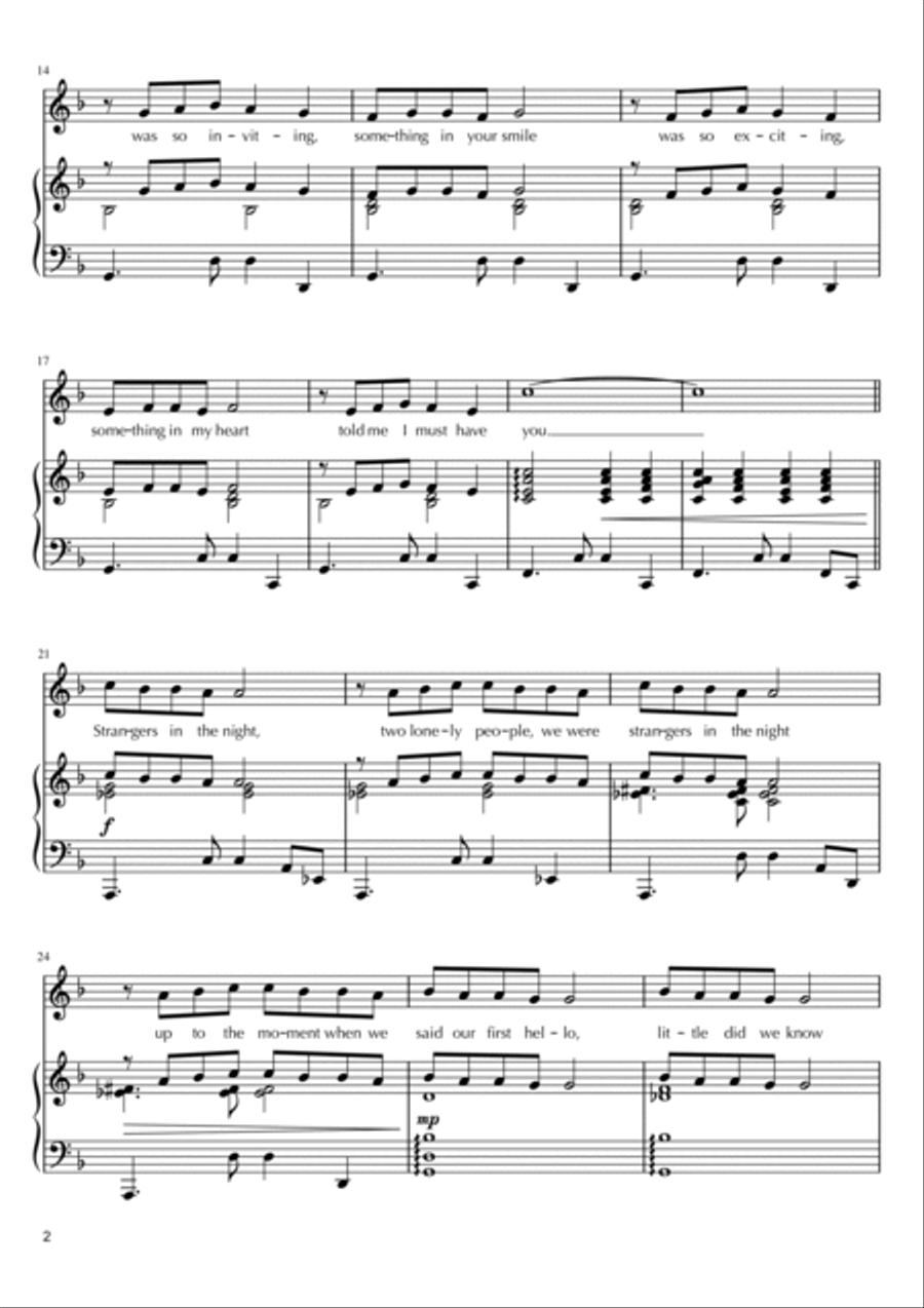 Strangers In The Night Strangers In The Night Voice scores gallery preview page 2