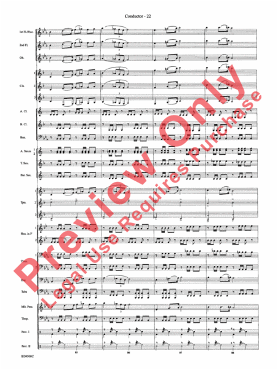 Procession of the Sardar (from Caucasian Sketches) Concert Band scores gallery preview page 25